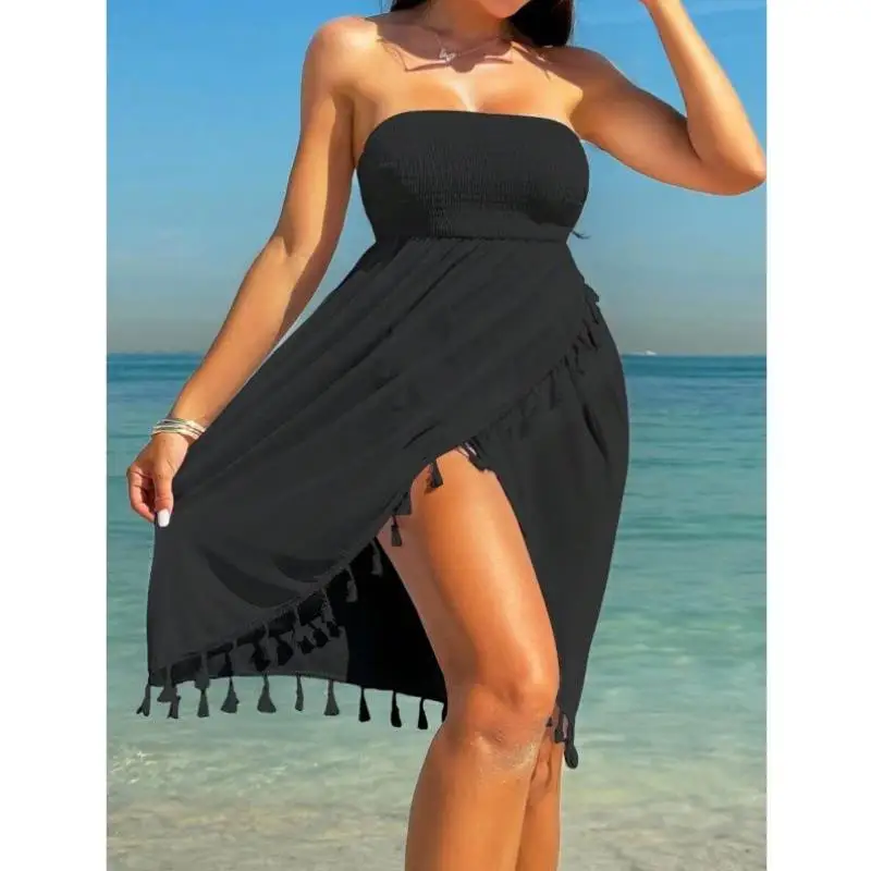 

Cross-Border New Women's Pure Color Simple Strapl Underwear Comfortable Breathable Casual Sports Suit Seven-Quarter Sve