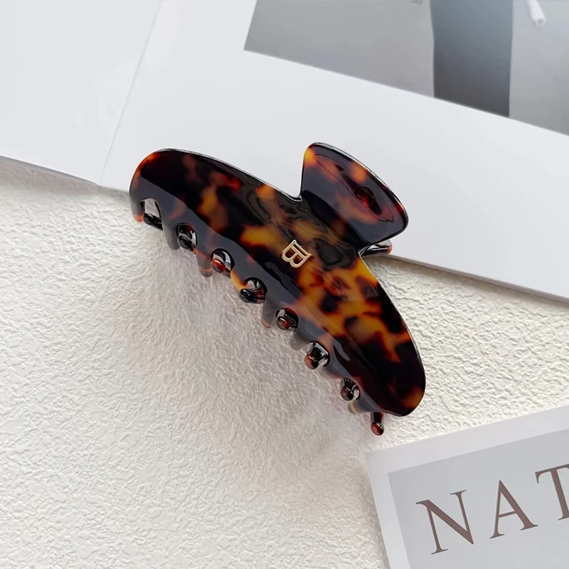 1 Stück koreanischer Buchstabe B-Bogen-Greifclip, hohe Textur, Acetat-Haarspange, süßes und vielseitiges Haar, Hai-Clip, Haar-Accessoires