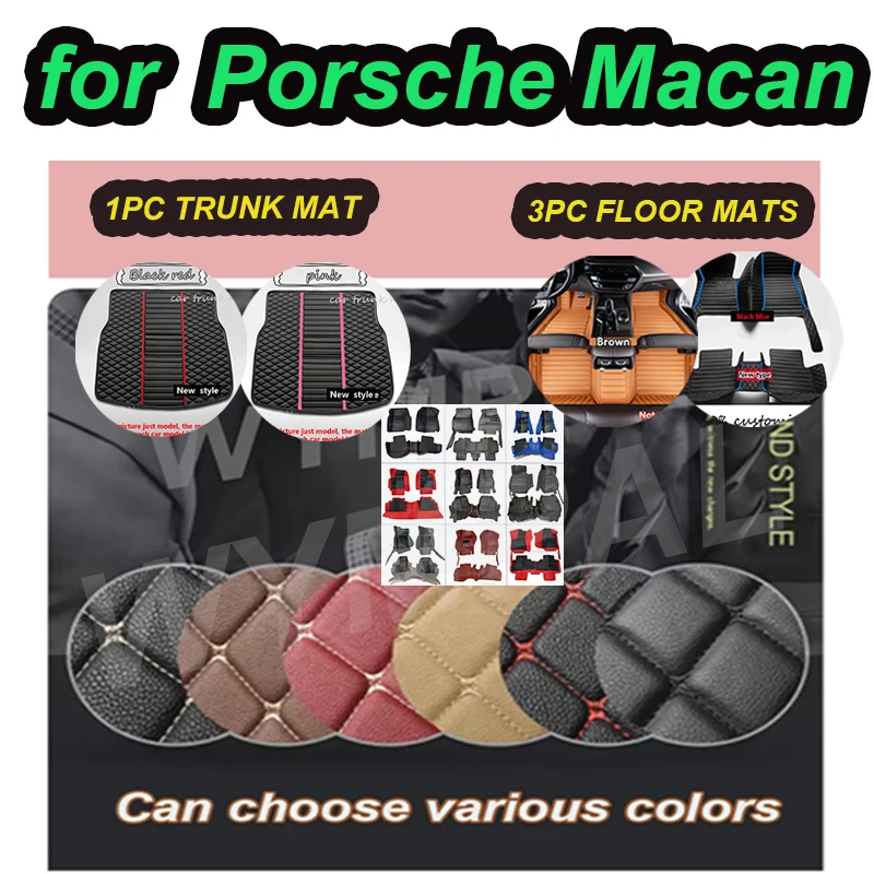 

LUXURY Car floor mats for Porsche Macan 2014 2015 2016 2017 2018 2019 2020 2021 2022 2023 2024 Custom auto foot Pads