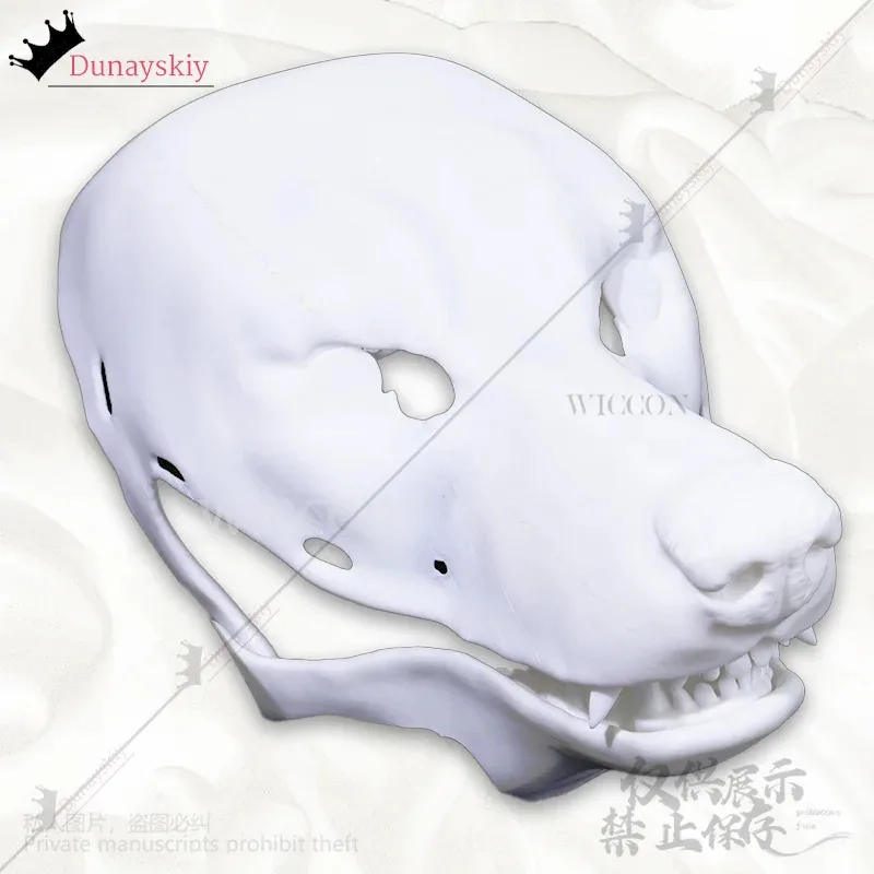 25COSAnime Furry Cosplay Dog Kigurumi Base Beast Skull Mask 3d Printing For Halloween Christmas Party Furrysuit Woman Man Custom
