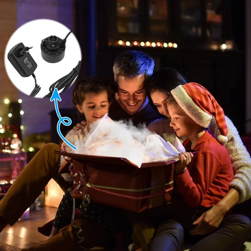 12 LED Macchina Della Nebbia Nebulizzatore Ad Ultrasuoni Mist Maker Acqua Nebulizzatore Fogger di Plastica Con Paraspruzzi Rimovibile Spina di UE