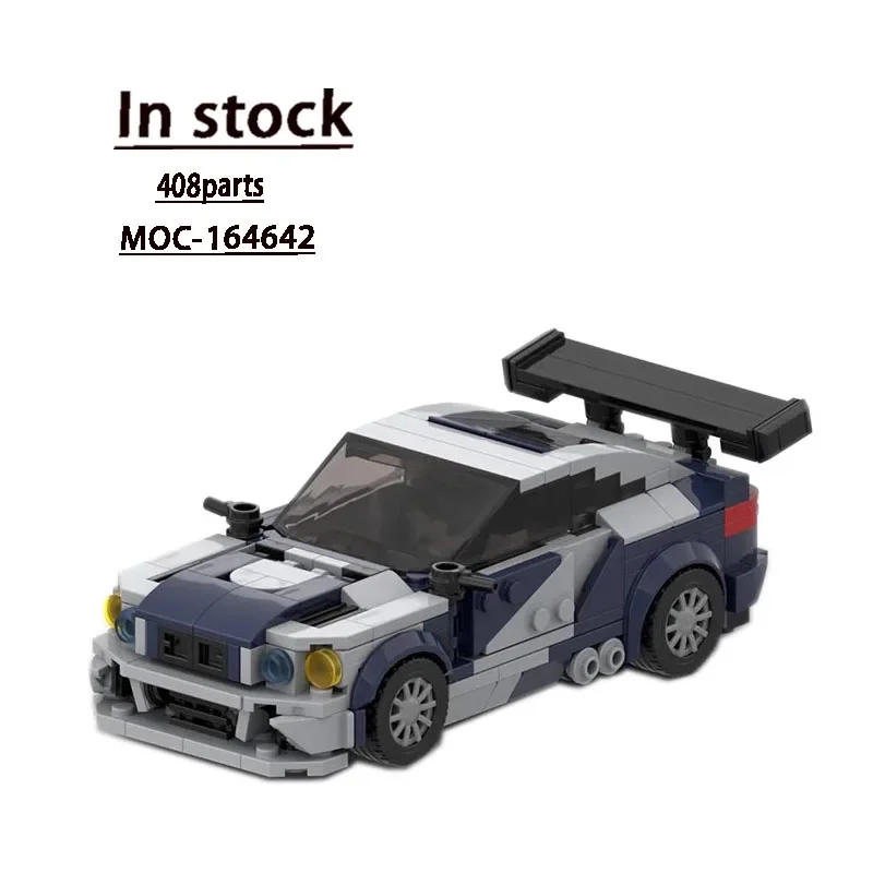 

MOC-164642M3 GTR Classic Supercar Assembly Splicing Building Block Model 408 Parts MOC Creative Building Blocks Toy Gift