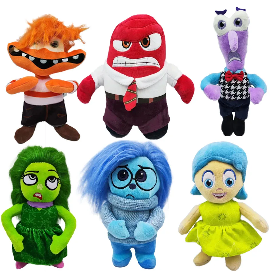 21-26cm Inside Out Cartoon characters Bing Bong Joy Sadness Anger Disgust Fear Plush toys doll Gifts for children