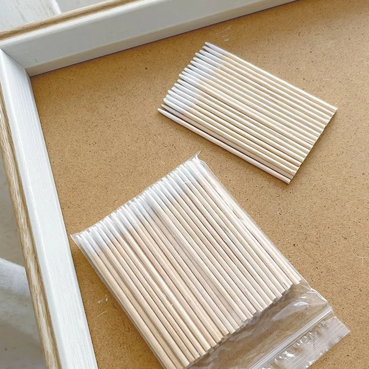 100 Pcs Nails Wood Cotton Head Swab Cleaning Sticks Bud Tip Manicure Detail Corrector Nail Extension Glue Removing Tools