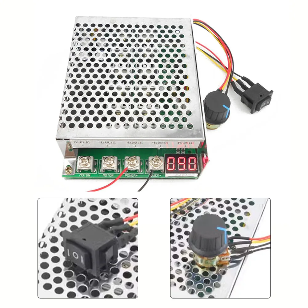 DC Motor Controller 10-55V 100A Digital Display Reversible Forward Reverse Switch Drive Module For Industrial Automation