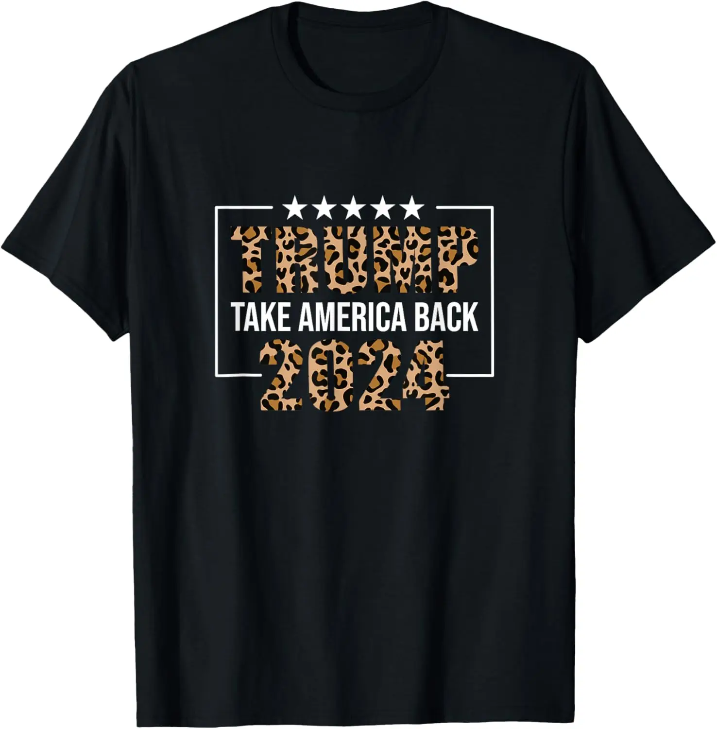 

Vintage Cheetah Pattern Trump 2024 Take America Back T-Shirt