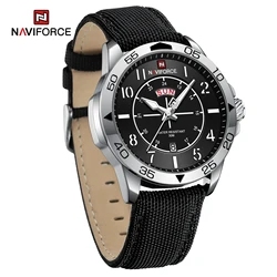 Marca superior naviforce relógios masculinos à prova dwaterproof água de luxo negócios casual pulseira náilon quartzo relógio pulso luminoso relogio masculino