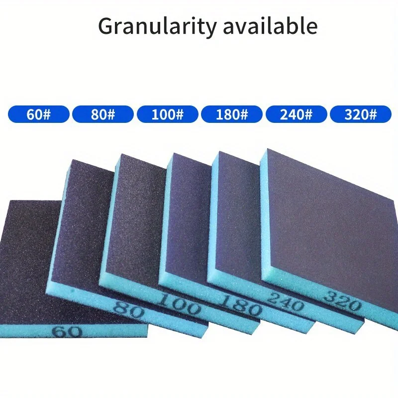 6pcs Grit Sanding Sponge Washable and Reusable Wet Dry Sanding Blocks for Metal Wood Polishing Abrasive Tool