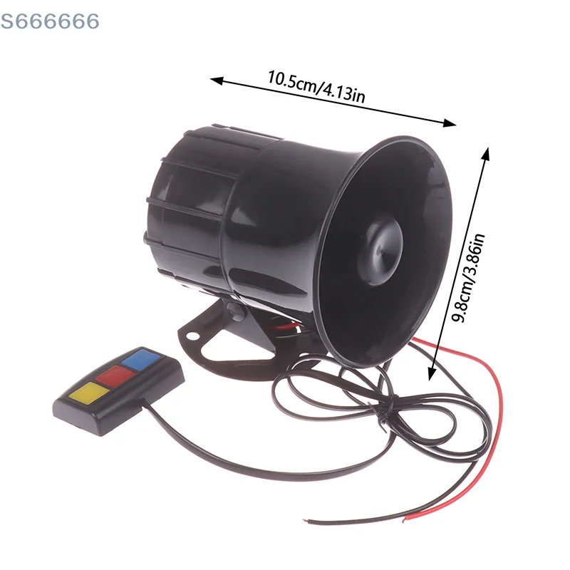 

12V Air Horn 3 Tone Extra Loud 115DB for Cars Ideal for Police And Fire Vehicles Car Siren Sound Effect