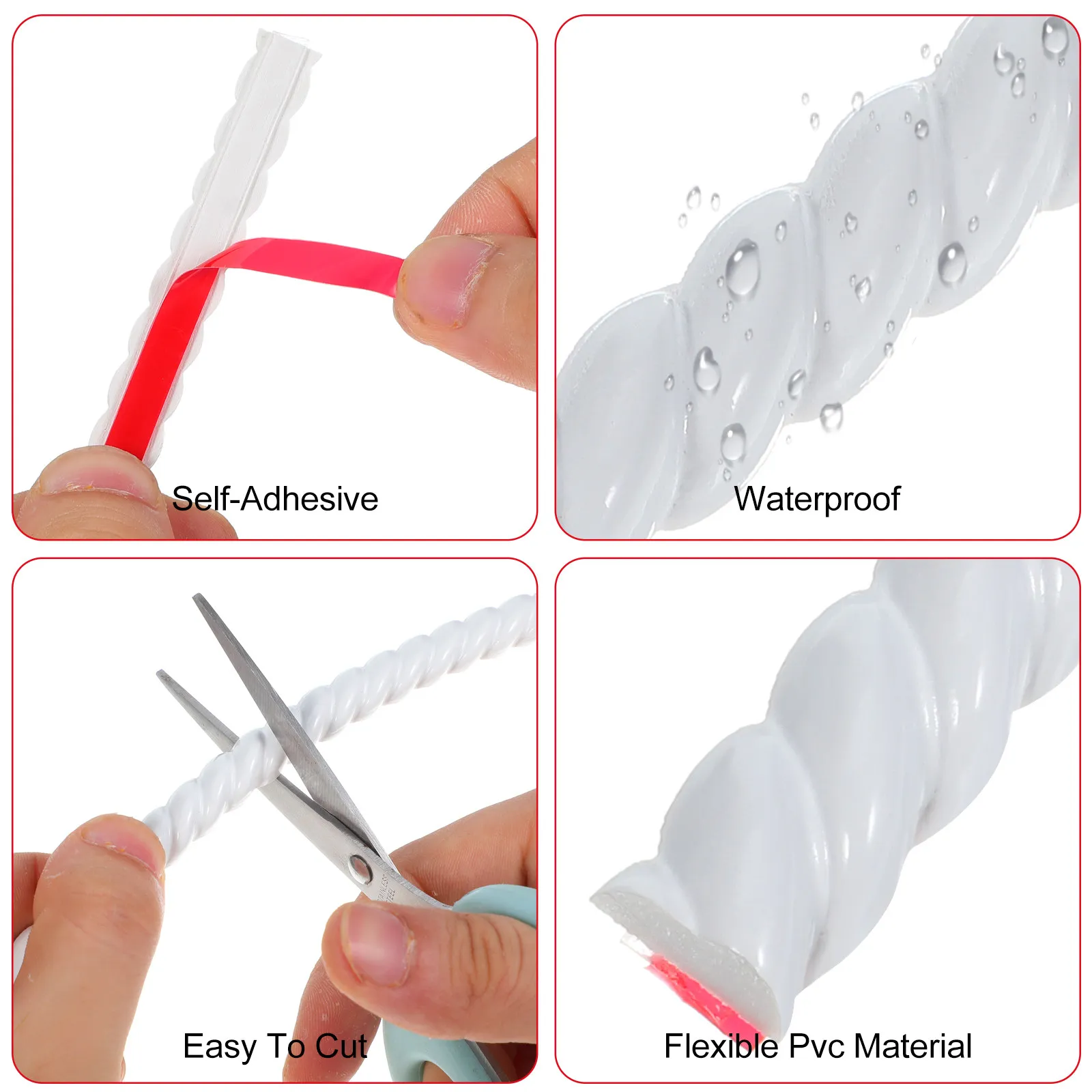 Peel Stick Flexible Self Adhesive Wall Trim Molding Halloween Christmas New Year Furniture Trim Durable Material Pvc