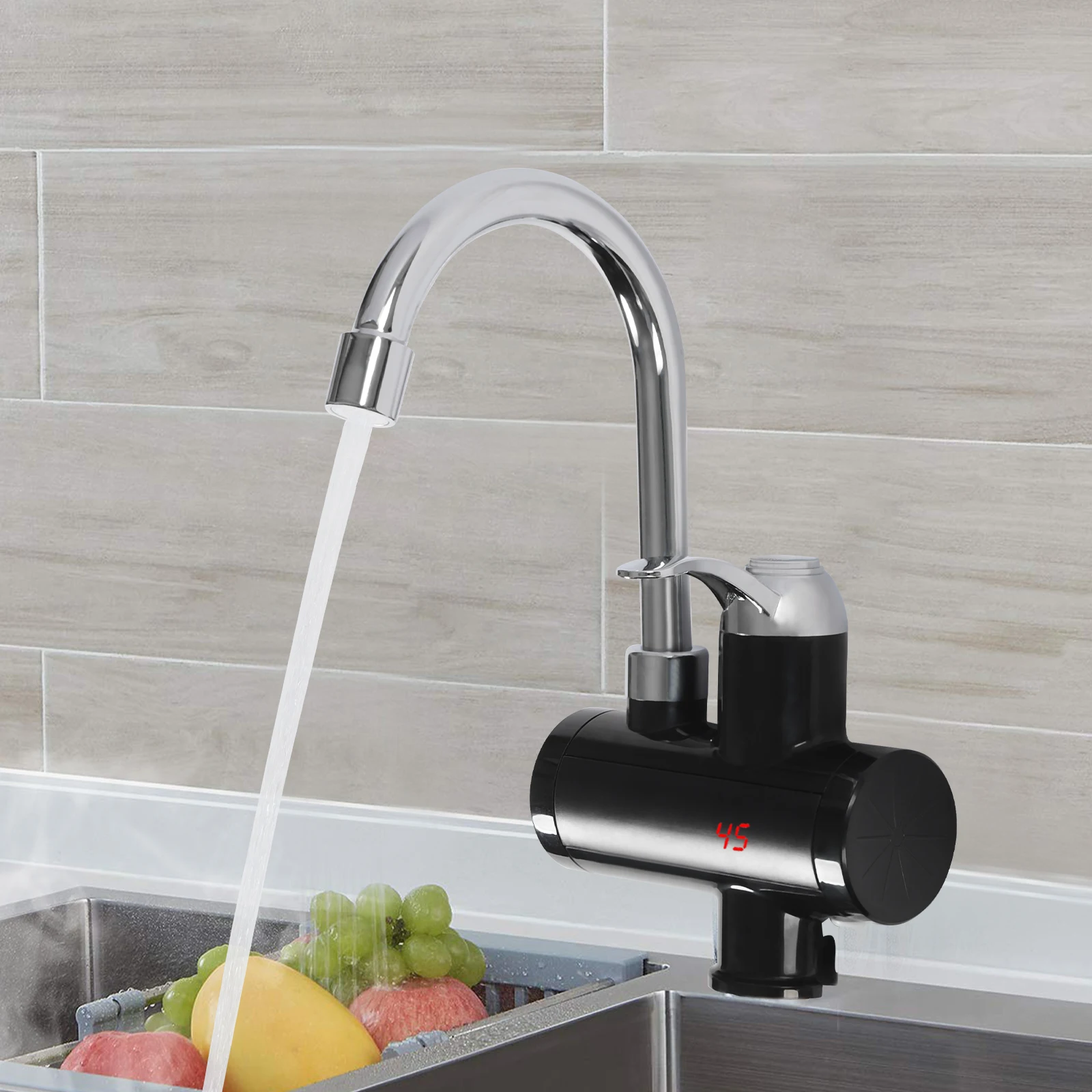 360° LED Electric Tap Instant Heater Faucet 20-60℃