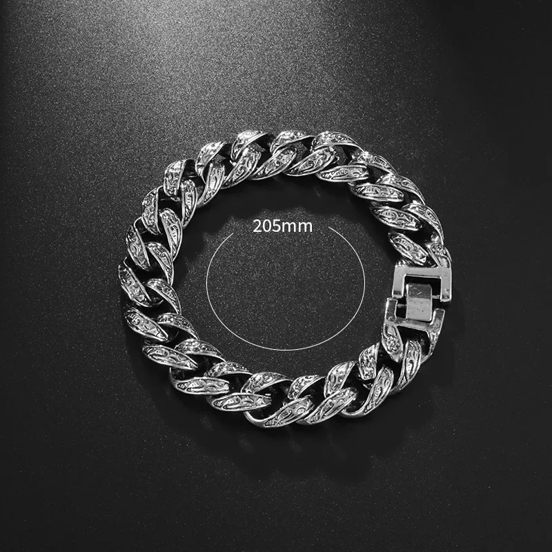 Pulsera de cadena de Metal tejida para hombres, diseño creativo de personalidad, Hip Hop, Rap, joyería informal