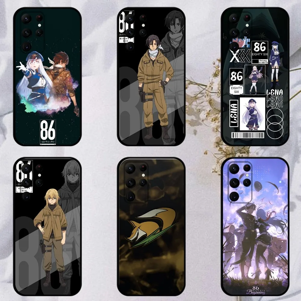 86 Eighty S-Six   Phone Case For Samsung S23,23,22,30,21,10,9,Note20 Ultra,Lite,Ultra,5G,Plus,FE,Black Soft Case