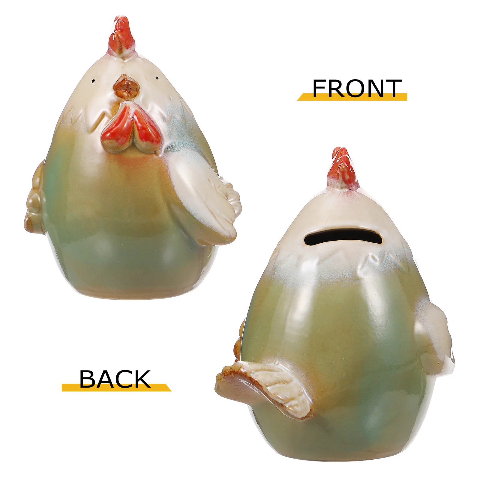 

1Pcs Ceramic Chicken Money Box Lovely Cartoon Piggy Bank for Home Decorative Saving Pot Large Capacity Coin Bank Gift