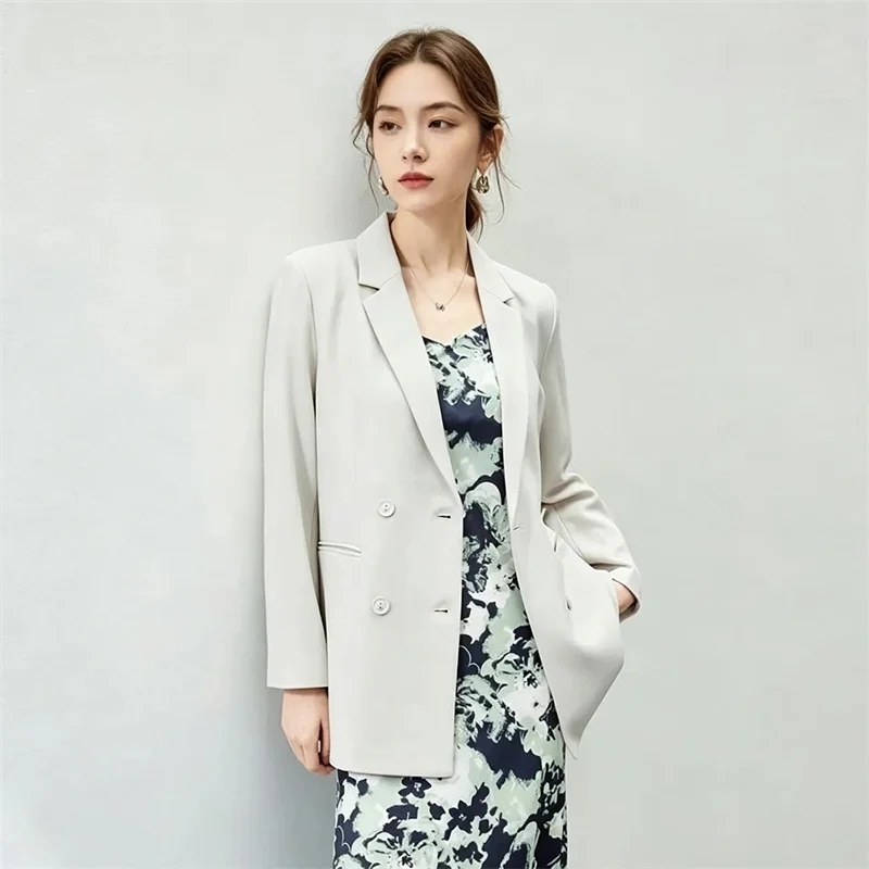 

Autumn Women Fashion Lip Pocket Suit Jacket Spring Female Long Sleeved Blazer Outwear Korean Ladies Double-breasted Casual Tops