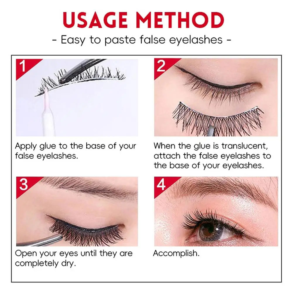 False Eyelash Glue Lash Extensions Waterproof Lasting Strong Glues Non-irritating Eyelash Grafting Glue Makeup Tools