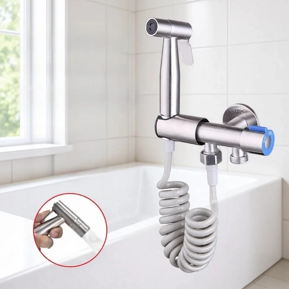 For Versatile Washing Tasks Stainless Steel Bidet Sprayer Stainless Steel Bidet Sprayer Wall Mounted Bidet Set