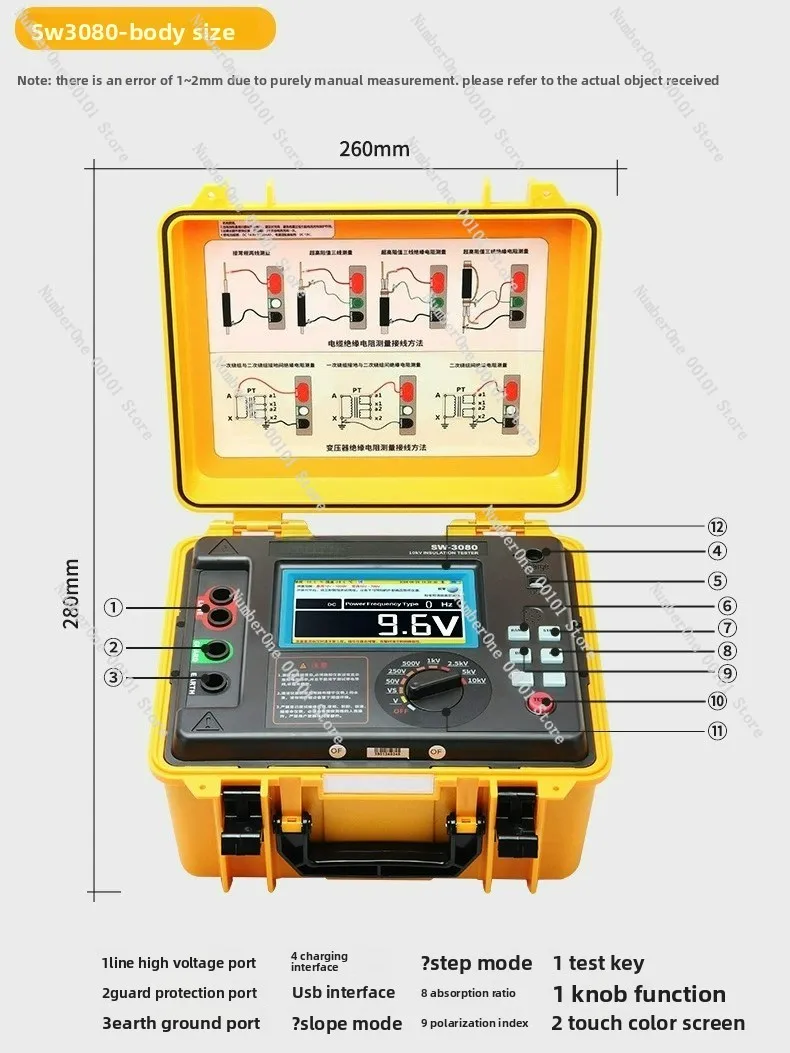 

Тестер 10 кВ цифровой мегомметр 5000 В цифровой электрический электронный счетчик