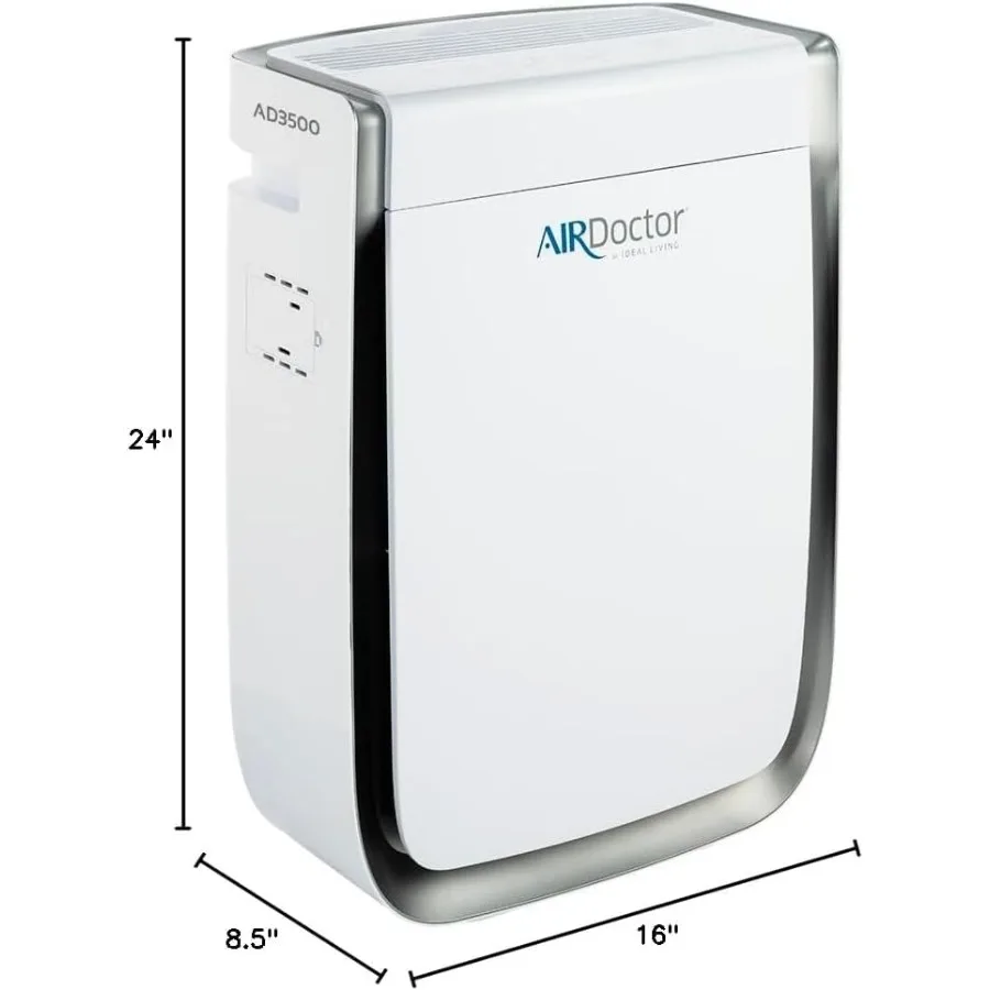 منقي هواء AD3500 للمنزل والغرف الكبيرة حتى 1260 مربعًا. قدم مع تغييرات الهواء 2x/ساعة، مرشحات UltraHEPA الكربونية ومرشحات VOC Advan