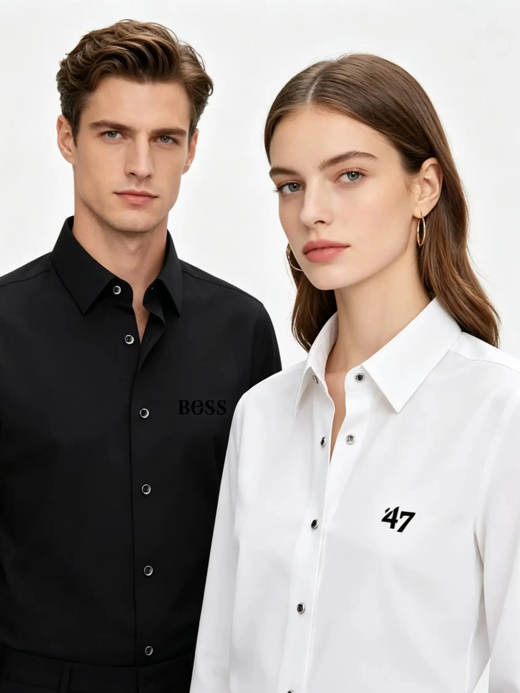 1PC Unisex Premium Business Casual Shirt Long Sleeve Slim Fit Wrinkle Resistant Formal Office Daily Shirt 5 Colors