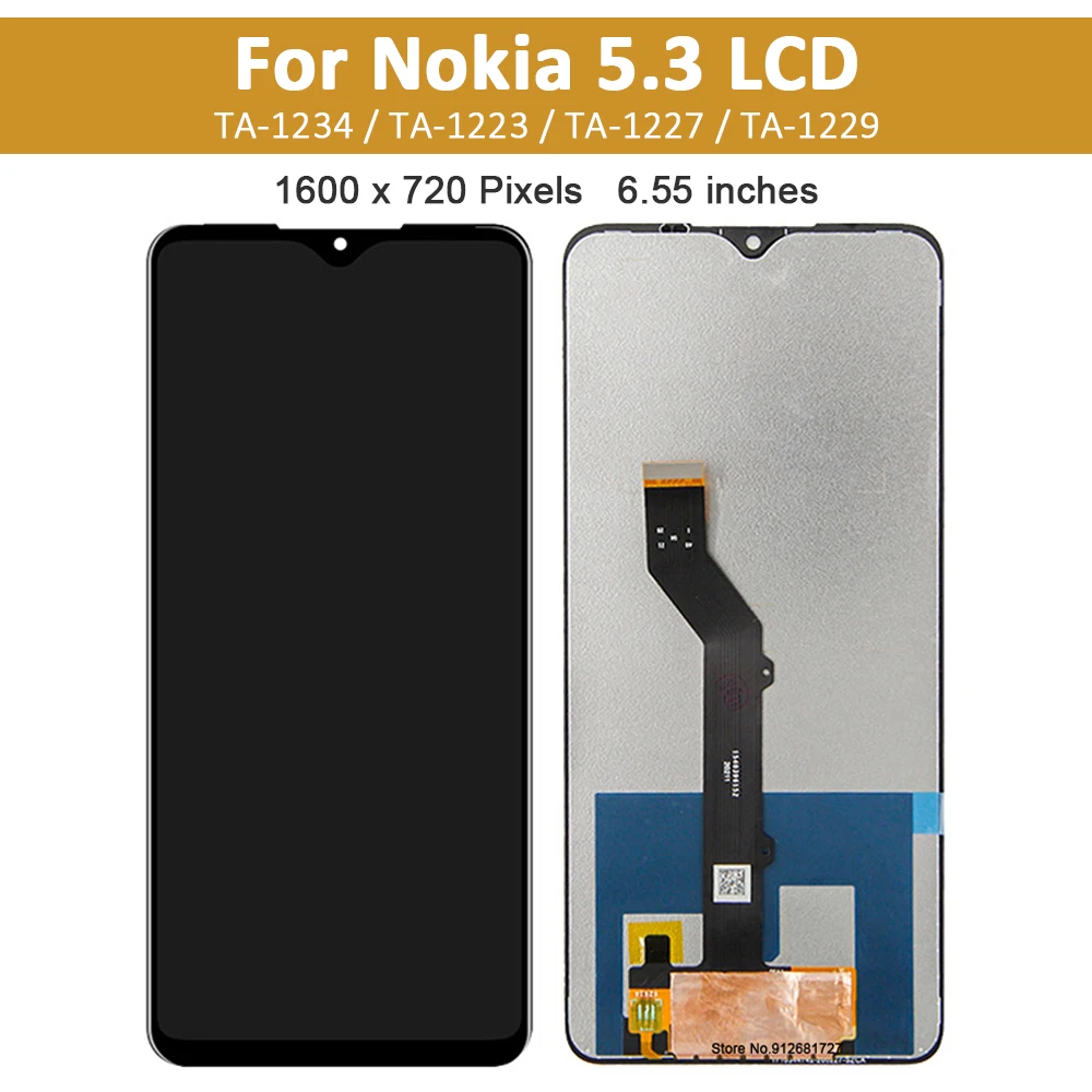 Imagem -02 - Visor Lcd Original para Nokia 5.3 Conjunto Digitalizador de Tela Sensível ao Toque Ta1223 Ta-1234 Ta-1227 Ta-1229 655