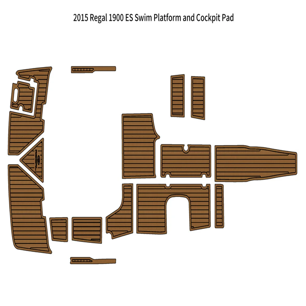 

2015 Re-gal 1900 ES Swim Platform Cockpit Boat EVA Foam Teak Deck Floor Pad SeaDek MarineMat Gatorstep Style Self Adhesive ZA