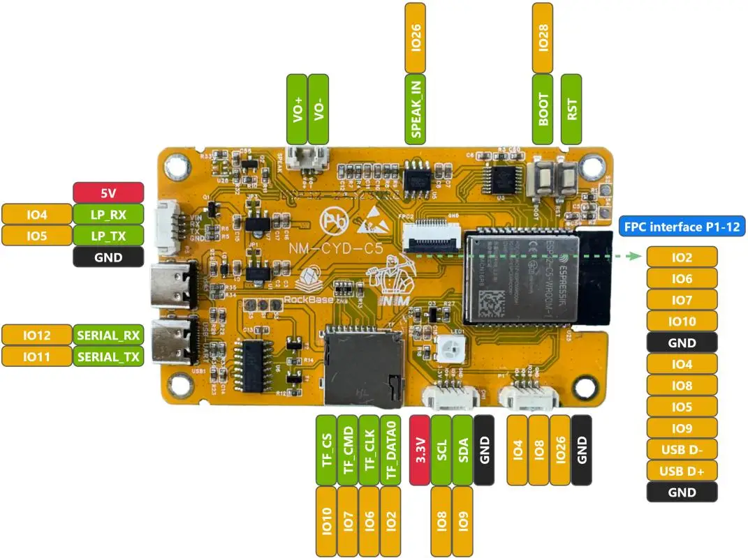NM-CYD-C5 New Cheap Yellow Display with 2.8' TFT LCD Touchscreen