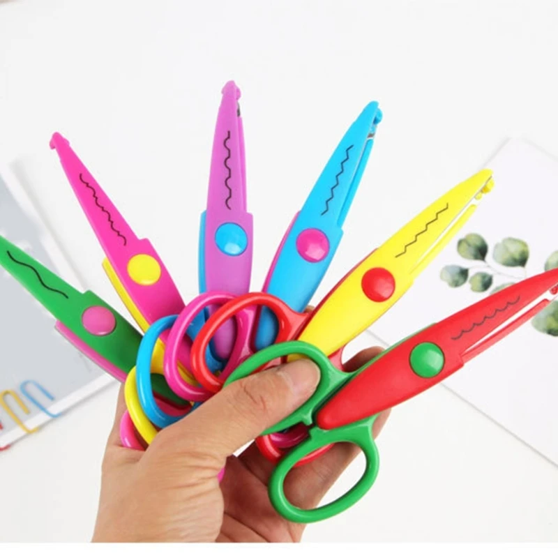  Pack Of 6 Safety Scissors Kids Scissors Comfortable Grip Craft Scissors for Card Making Scrapbooking School Art Craft