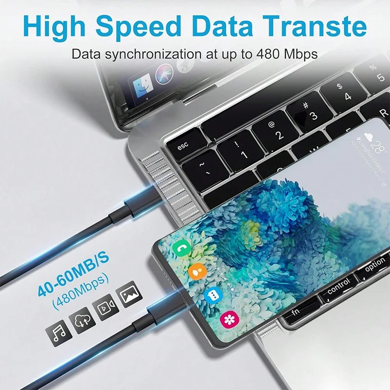 Type C to Type C 20W PD Fast Charging Cable for Phone 15 16 Huawei Xiaomi Samsung Type C Weaving Cable Accessories Data Line - view 6