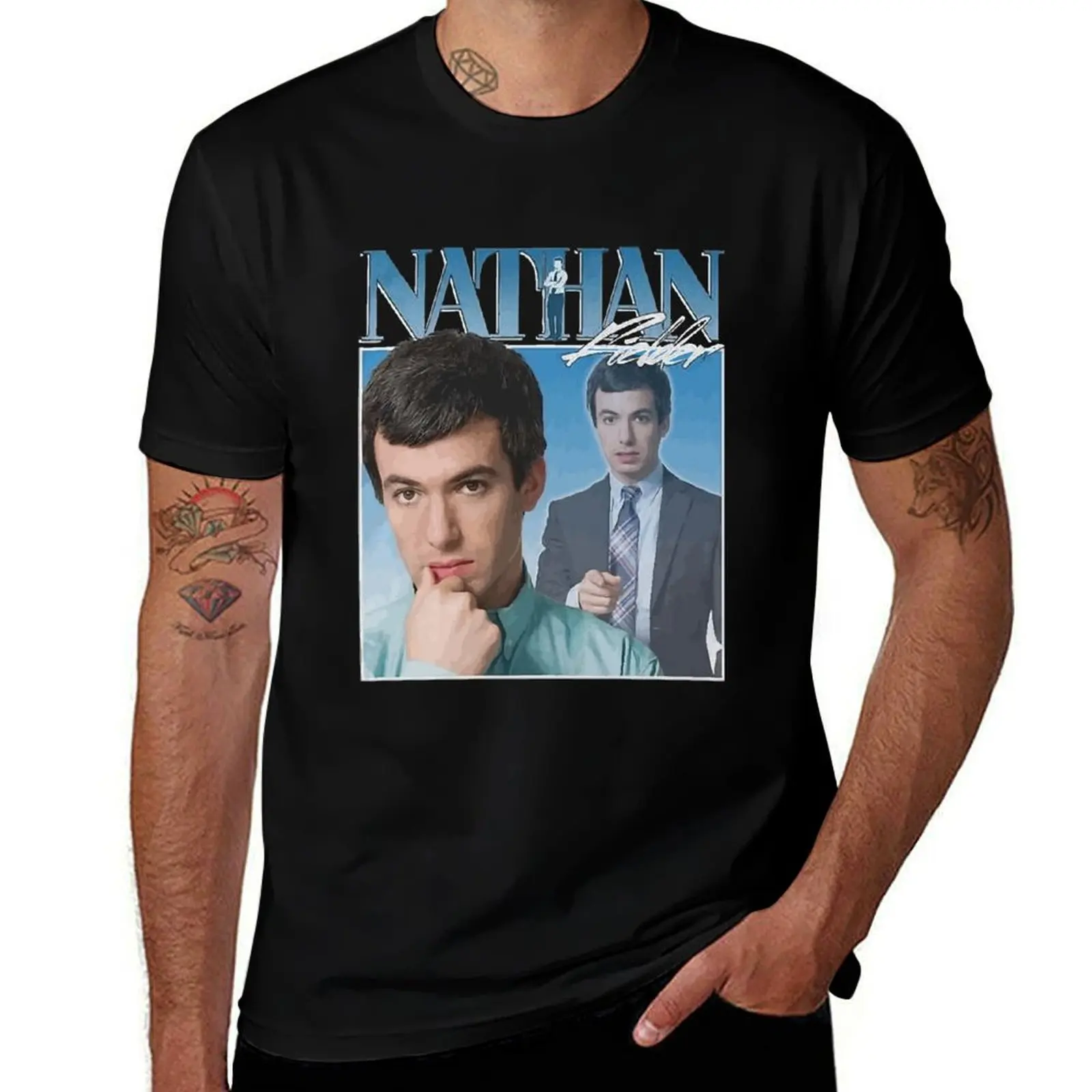 

Футболка Nathan Fielder 90-х годов, мужская футболка, хлопковая футболка высокого качества, комплект футболок