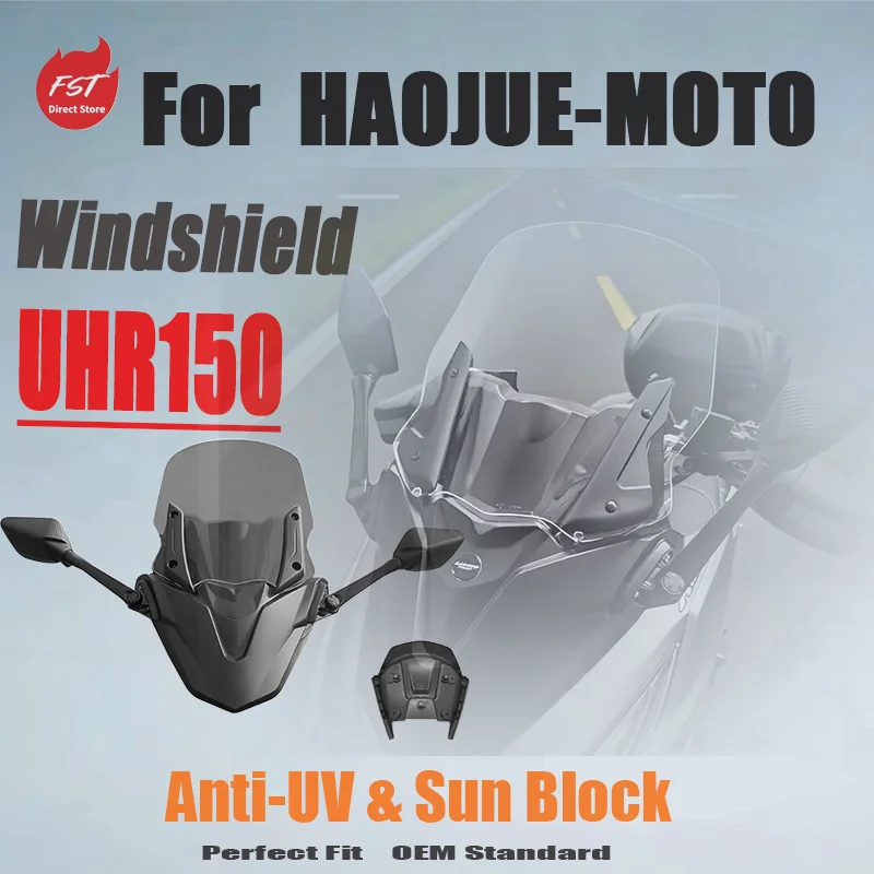 

3rd Generation ABS Front Wind Deflector for Haojue UHR150, No-Drill Modified, UV Resistant Wind Shield