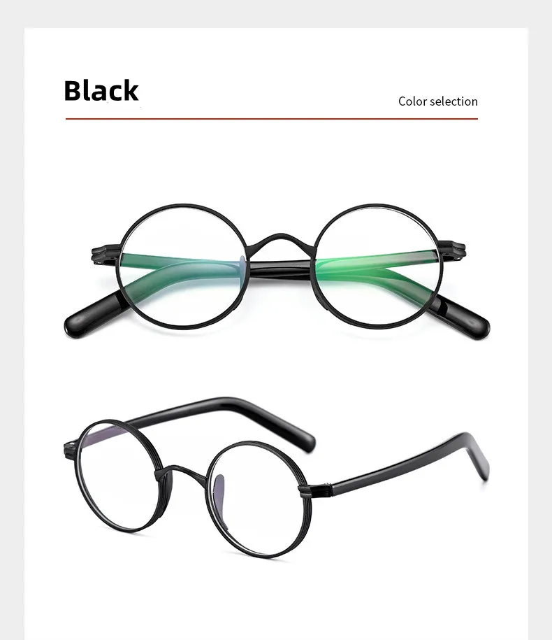 Vintage Titan Legierung Gläser Rahmen Männer Kleine Runde Lesebrille Optische Brillen Frauen Luxus Marke Brillen – Detail 11