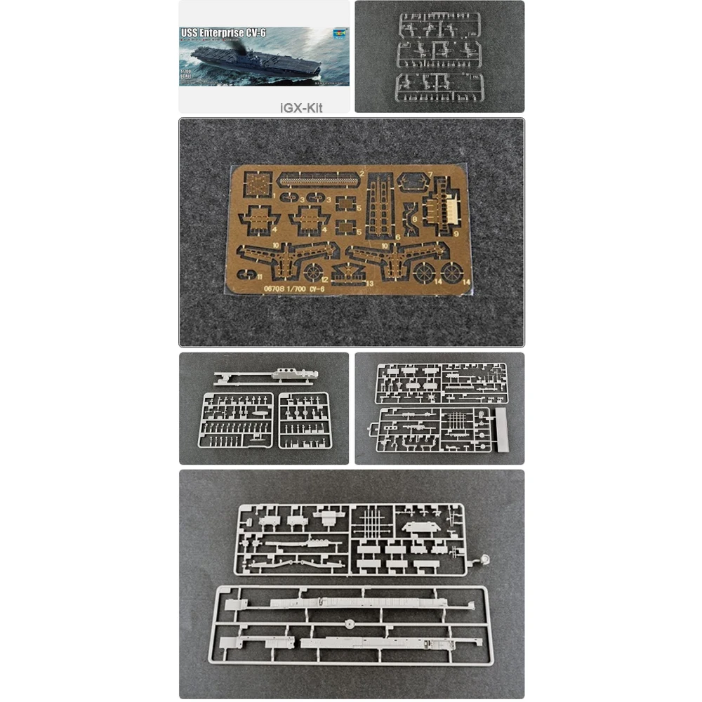 

Конструктор Trumpeter 06708 1/700: Авианосец USS Enterprise CV-6, военный корабль, пластиковая модель для сборки, набор для творчества