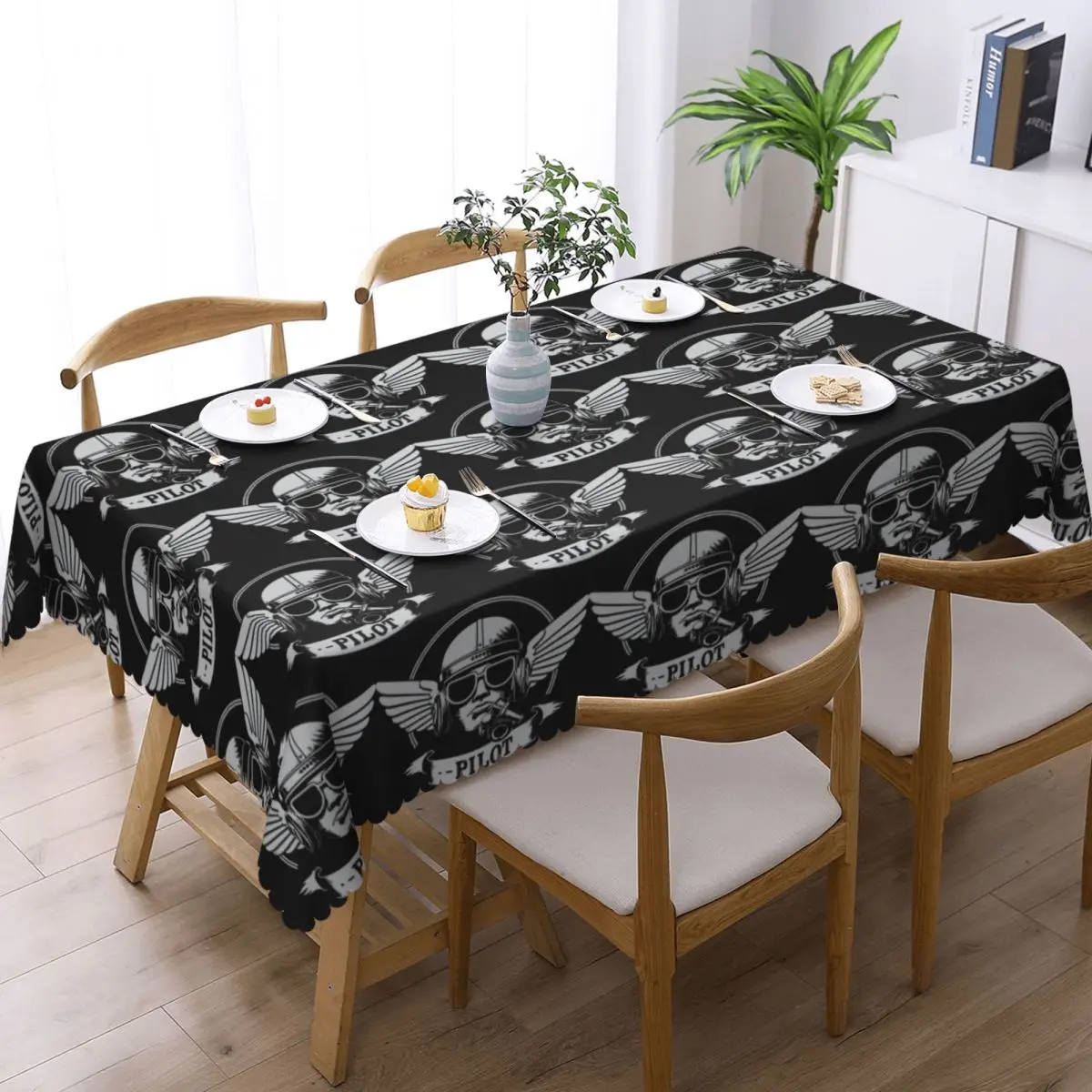 Pilot Customized Rectangular Tablecloth Waterproof Table Cover for Dining Events Table Cloth