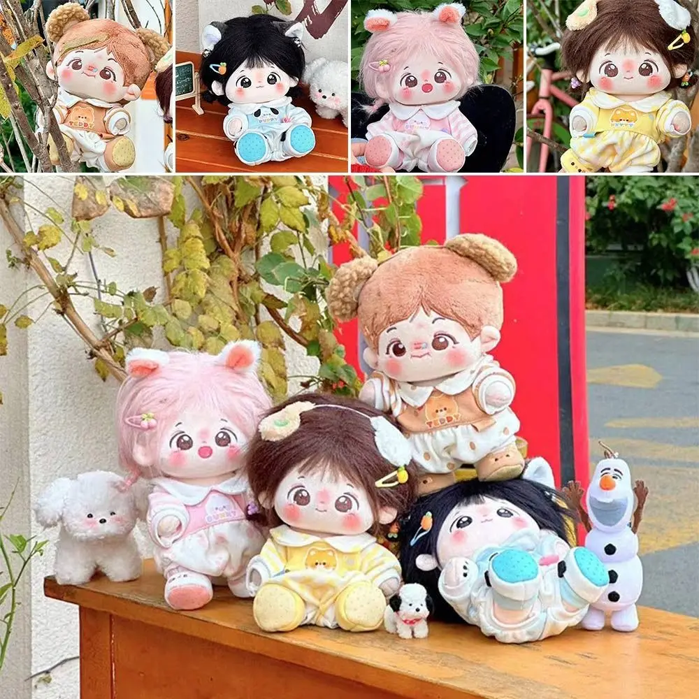 20CM Doll Clothes Multicolor Cartoon Cat Rabbit Dog Bear Cartoon Animal Jumpsuits Gift Toy Accessories Doll Pajamas