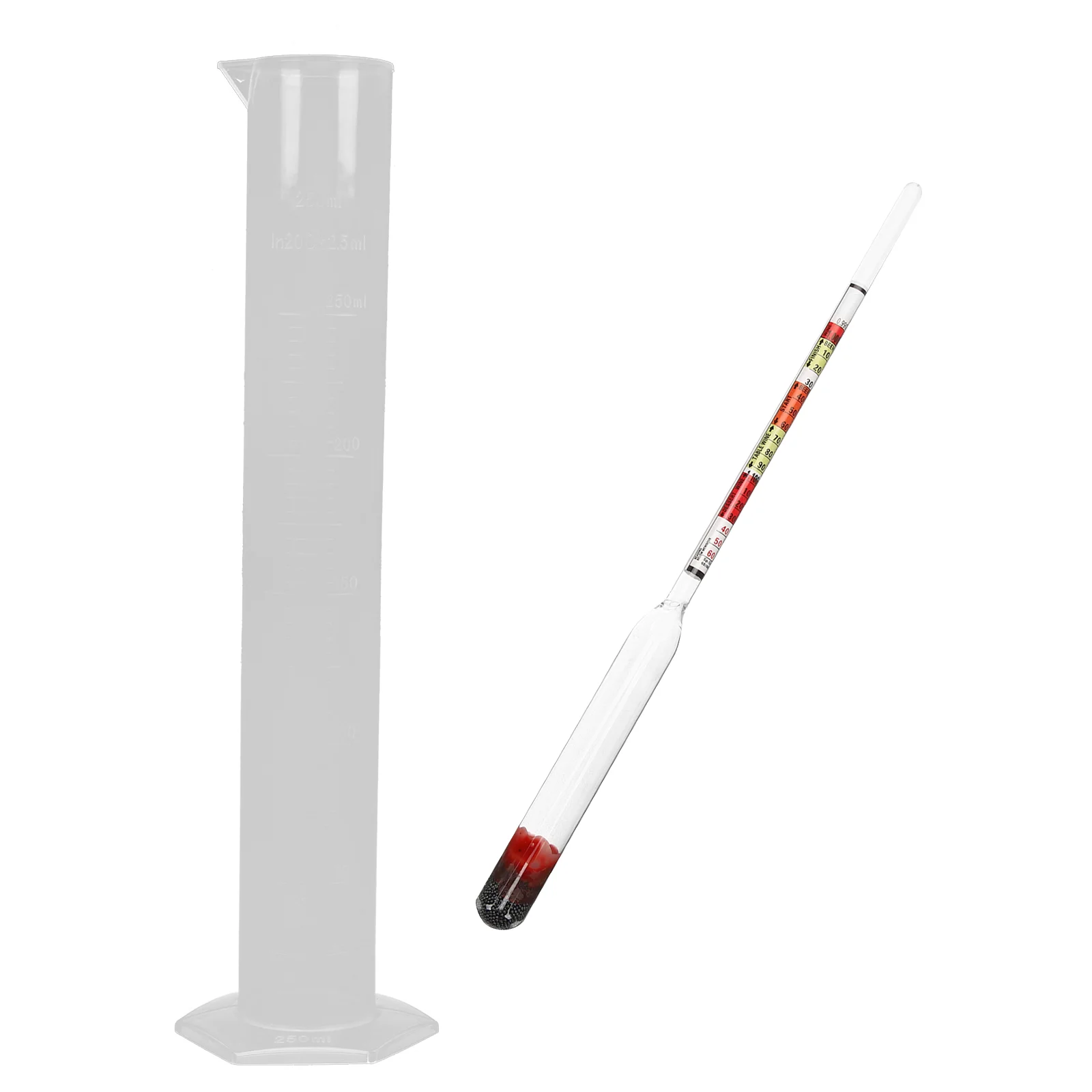 

Density Meter Weight Alcohol Hydrometer Making Kit Supplies Glass for Beer