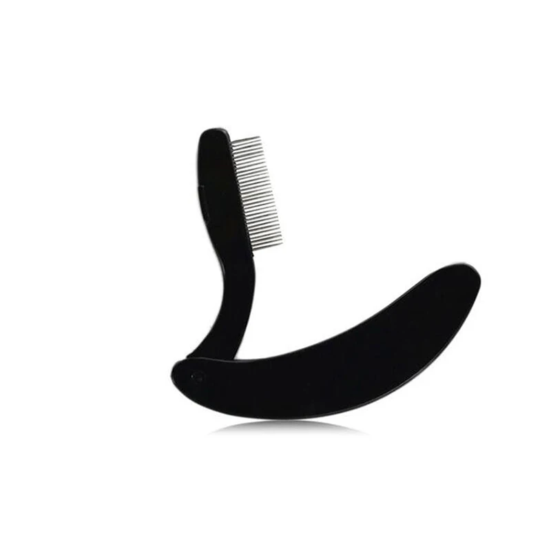 1 قطعة للطي رمش مشط الرموش فاصل بكرة الشعر ماكياج ماسكارا قضيب مشط الصلب الأسنان لاش و الحاجب فرشاة للمكياج