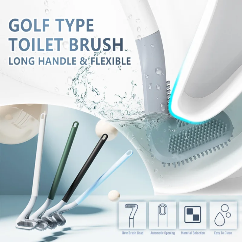 Golf Toilet Brush Set Innovative High Quality Functional Exclusive Ease Of Use Demand Innovative Bathroom Cleaner Fashionable