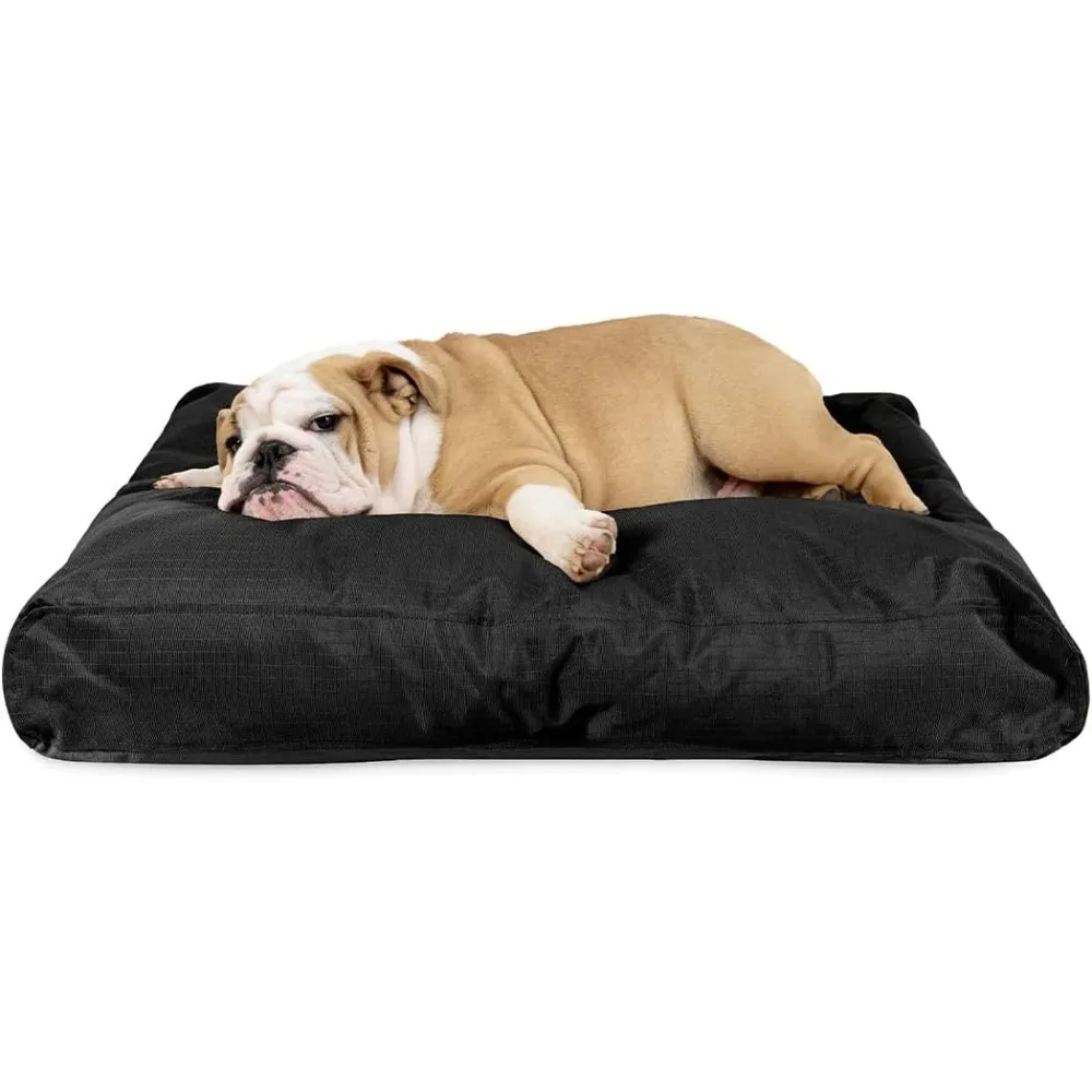 Tough Rectangle Pillow Medium Dog Bed - Removable Cover, Washable, Durable & Water Resistant Dog Bed Made