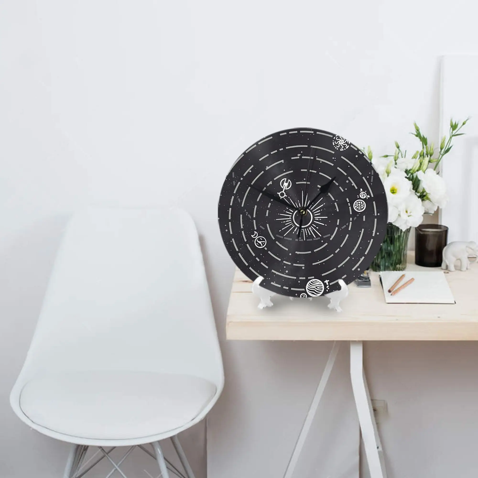 Outer Wilds Solar System Wall Clock Room Decoration Silent Round Clock for Bedroom Living Kitchen Home