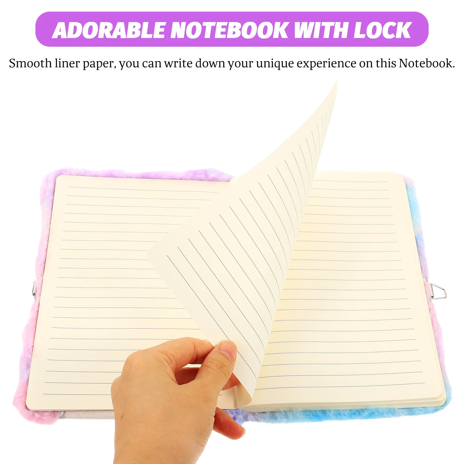 Notebook with Lock Adorable Writing The Little Princess Plush Secret Diary Student