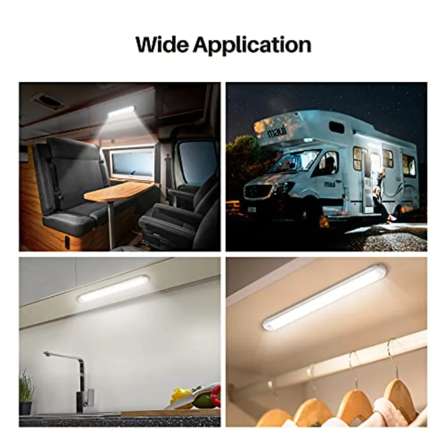 12v LED Interior Light Bar 120LEDs 1500LM 8W DC 12 Volt led Strip Lights with ON/Off Switch for Enclosed Cargo Trailer Car RV V