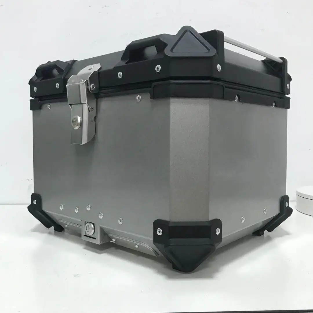 STLF 45L سكوتر خلفي توصيل الألياف الزجاجية للبضائع بسرعة تحرير قفل الصندوق العلوي من الألومنيوم للدراجة النارية #4