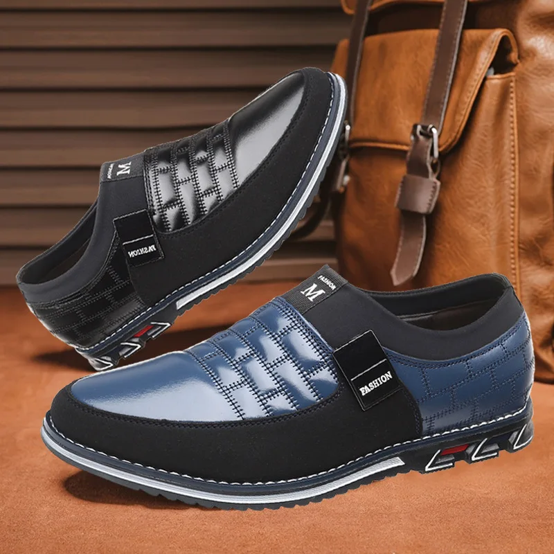 designer PU leather casual shoes men driving sneakers shoes man mocassins zapatos para hombre big size 38-50