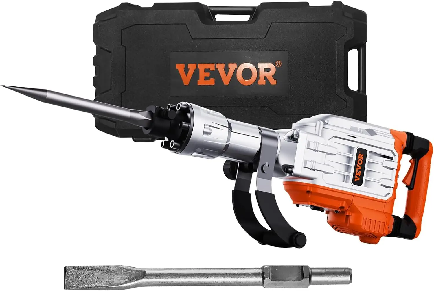 VEVOR Demolition Jack Hammer, MAX 3500W Jack Hammer Concrete Breaker, 1900 BPM Heavy Duty Electric Jack Hammer, 2pcs Chisel with