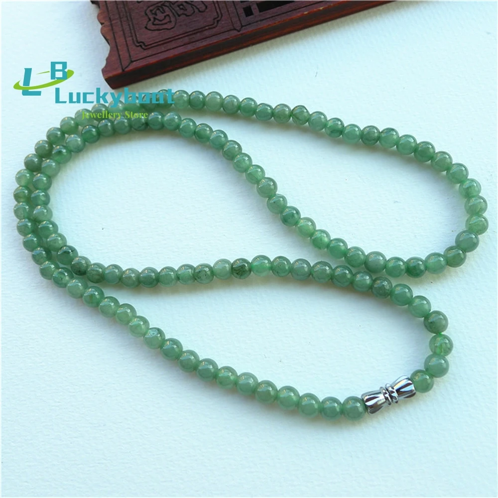 Jade Ice Oil Permeable Green Necklace A 108 Buddha Beads  Bracelet Jade Chain