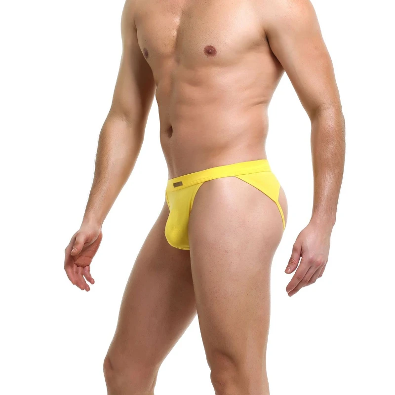 حزام رياضي للمثليين للرجال مفتوح المؤخرة ثونغ الملابس الداخلية منخفضة الخصر U محدب الحقيبة السروال جوك حزام عالية مطاطا بيكيني سيور Tanga زلة