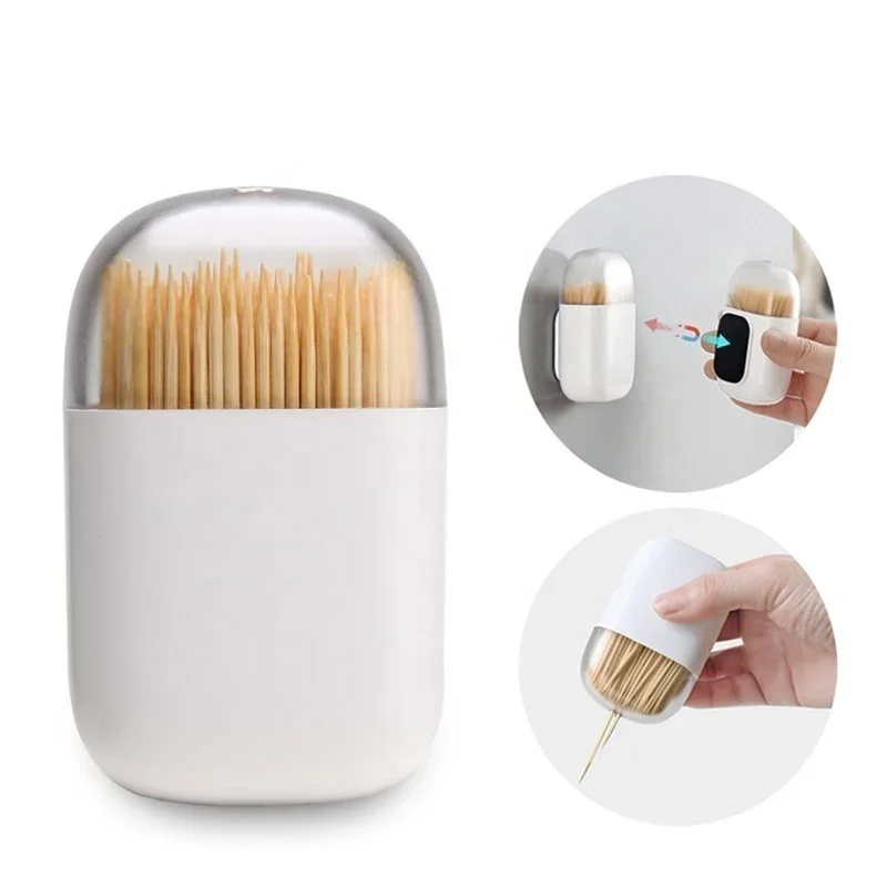 Creative Magnetic Toothpick Box Refrigerator Toothpick Holder with Magnet Household Toothpick Storage Box Picktooth Container