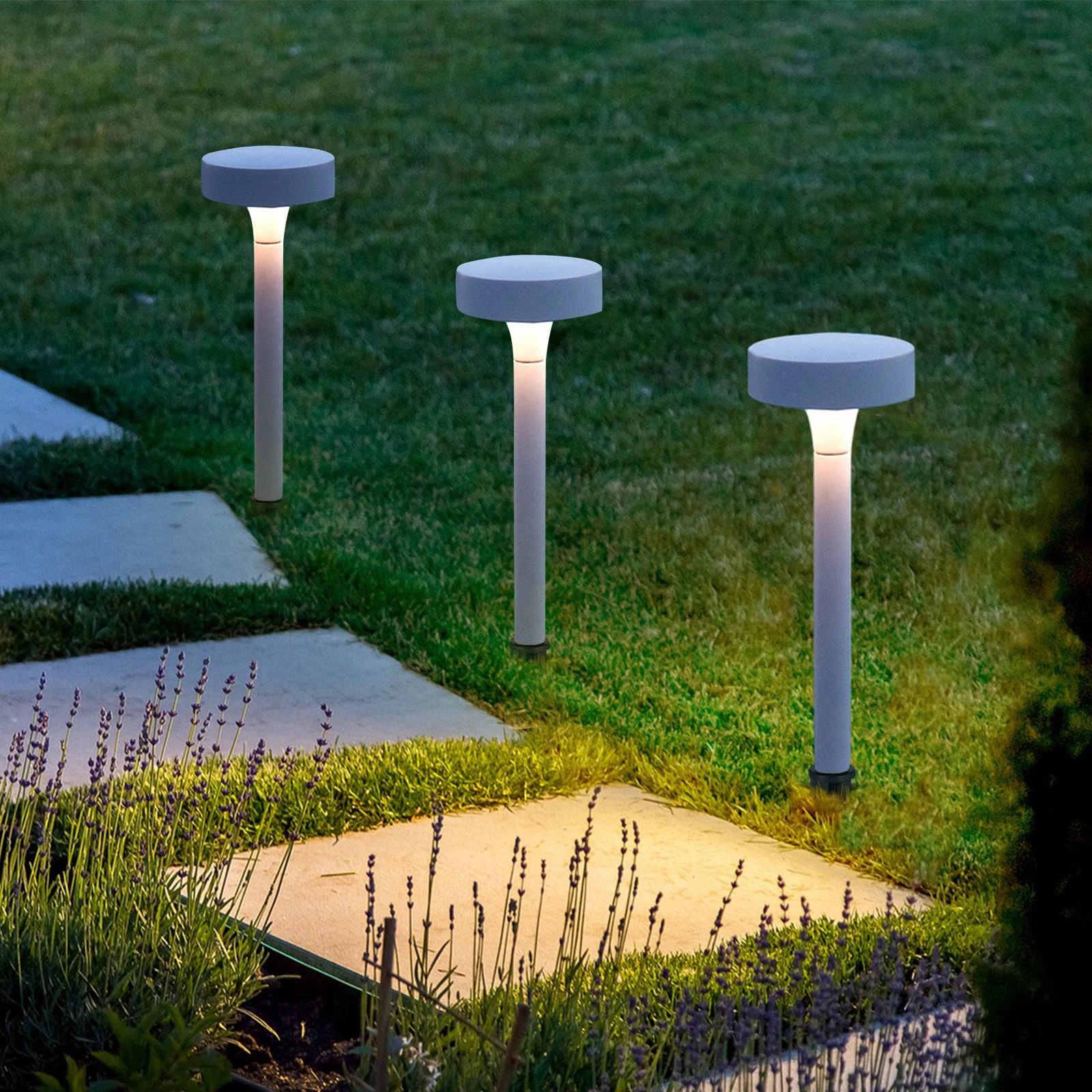 

20pcs Plastic Ground Spikes Rust Resistant Durable Light Spikes For Lawn Garden Outdoor Led Landscape Lighting Solar Flame Torch