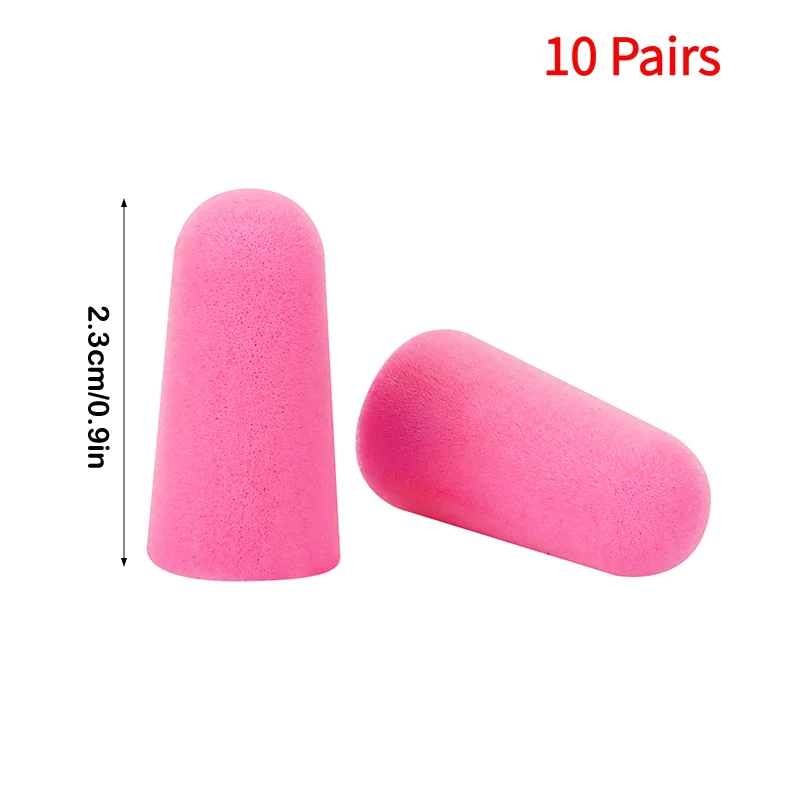 10 Pairs Noise-Isolating Earplugs Dust Resistant Abrasion Resistant Flexible Work Sponge Earplugs Noise Canceling Sleep Earplugs